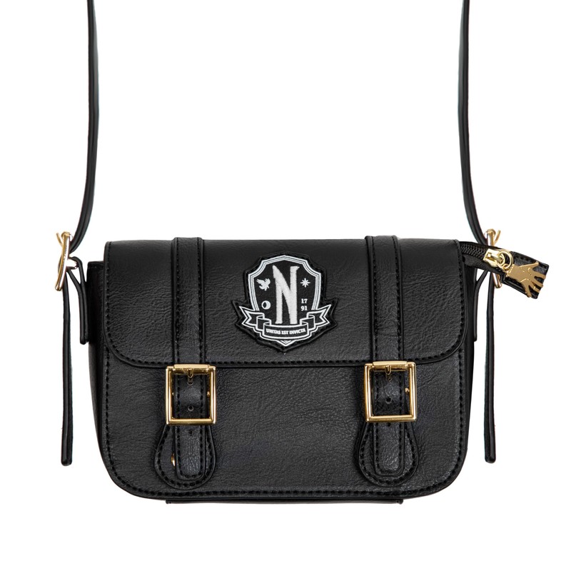 Cinereplicas Mercredi - Sac bandouillère - Licence Officielle, black