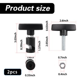 FEDOEY 2 PCS Car Hood Strut Clamp, Lift Support Clamp with Brass Core, Hood Struts Lift Support, Trunk Air Pressure Rod Anti-Slip Anti-Shaking Retainer, Universal Accessories for Cars (Black)
