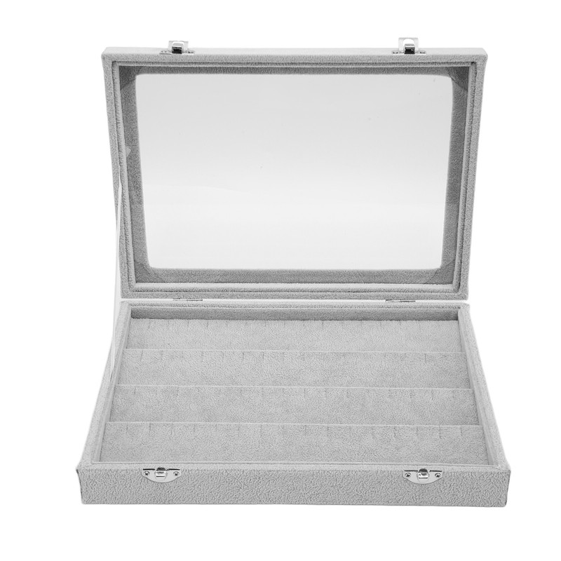 Pin Display Case Transparent Glass Dustproof Pin Collection Display Box
