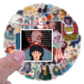 55pcs Mouthwash Stickers Cool Horror Cartoon Game Stickers for Adult Laptops,Funny Vinyl Waterproof Graffiti Decals for Teens Skateboard Water Bottle Bumper Computer Motorcycle