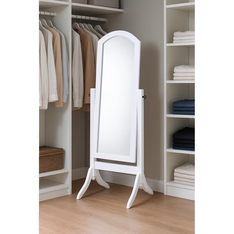 Proman Products Barrington Cheval Mirror, White