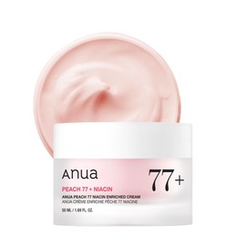 ANUA Crema de niacinamida Anua Peach, humectante facial para piel seca con vitamina B12, colágeno, ceramida, pantenol, cuidado de la piel coreano para piel de cristal (50 ml, 1,69 fl.oz.)