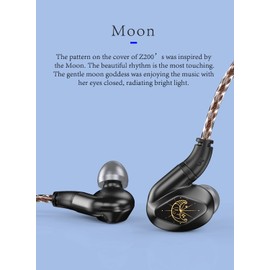 Yinyoo BLON Z200 in-Ear Earphones, Wired Earbuds in Ear Monitors with Microphone for Musician, 10mm Carbon Diaphragm Dynamic Drive, Extra Bass Noise Isolating in Ear Headphones