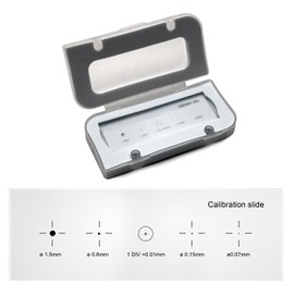 ByteX 0.01mm Dot Crosshair Microscope Camera Slide, Multifunction Plate Reticle, Accurate Calibration Slide Ruler, Stage Micrometer, High-Precision Measurement, Optical Glass, Luxury Packaging