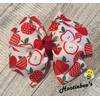 Tossed Apples Pinwheel Hair Bow