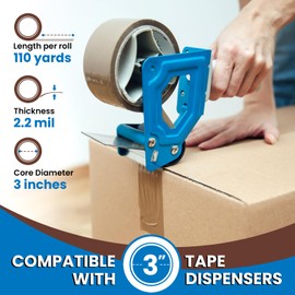 Lifetime Supplies Lifetime Supplies 36 Rolls [Upgraded] 2" Brown Premium Packing Tape, 110 Yards, 2.2 mil, Heavy Duty Packaging Tape for Shipping, Moving, Sealing - Stronger & Thicker