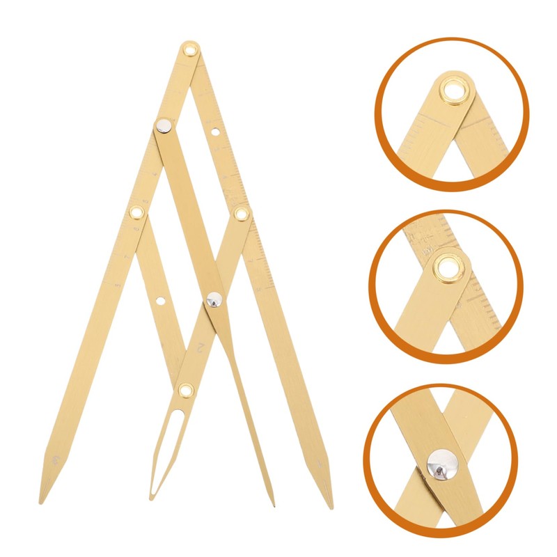 Mobestech 3pcs Stainless Steel Eyebrow Measurement Tool Golden Ratio for