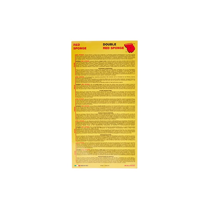 MALOSSI RED SPONGE AIR FILTER FOR ORIGINAL Airbox Aprilia Scarabeo