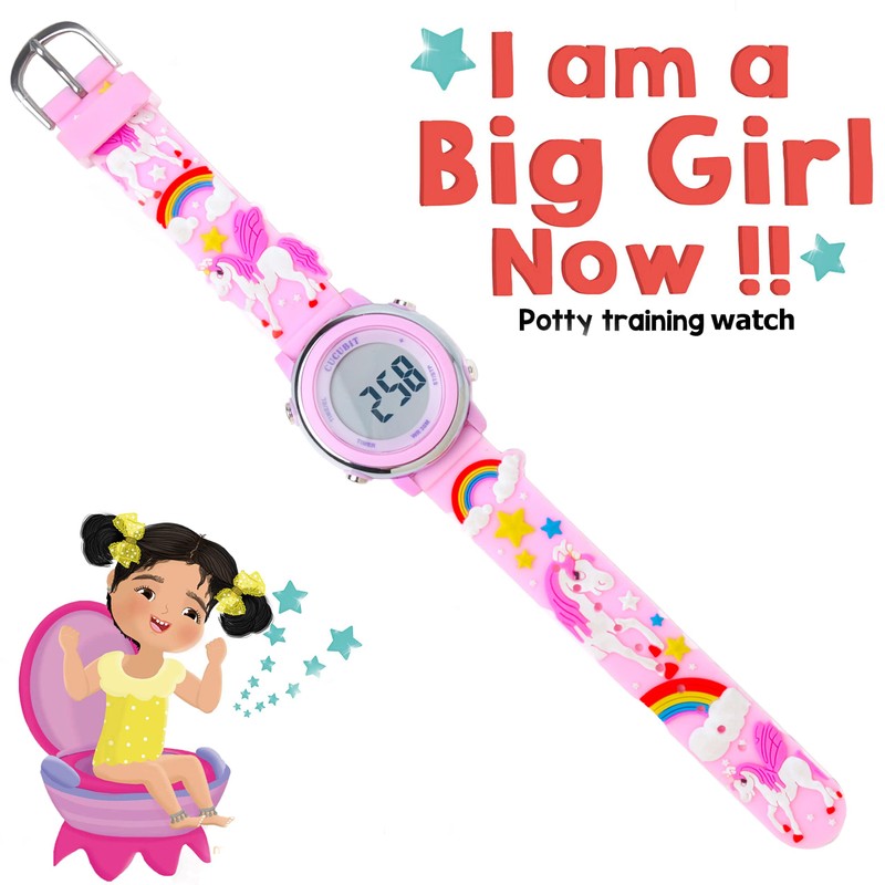 CUCUBIT Daily Water Resistant Potty Training Watch Reminder- Long Battery