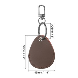 PATIKIL Leather Key Fob, 2 Pack Leather Key Fobs with Key Rings DIY Keychain Holder for Home Office Keys ID Key Cards Air Tags, Brown