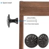 YEYIT 16Pcs Black Cabinet Door Handle, Round Drawer Knobs, Single