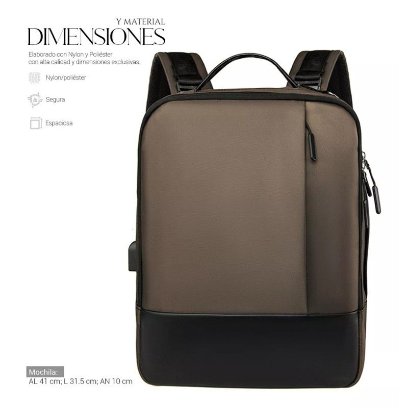 Shendy Vendy Mochila Backpack Impermeble De Gran Capacidad Con Puerto