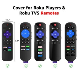 3 Pack Case for Roku Remote, Battery Cover for TCL Roku Smart TV Steaming Stick Remote, Silicone Roku TV Remote Cover Universal Protective Skin Glow in The Dark Blue and Purple, Red Not Glow