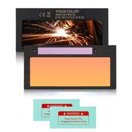 Gold Welding Lens, Auto Darkening Welding Lens Shade 10, 2x4 Welding Lens With 2pcs Replacement Outside Cover Lens, True Color Blue Technology, Auto Welding Lens Replacement, Ultra Blue Welding Lens