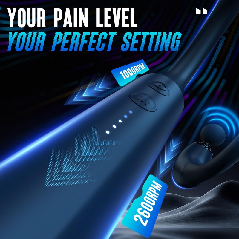 Massage Gun with Upgraded Extension Handle, 10MM Massage Gun Deep
