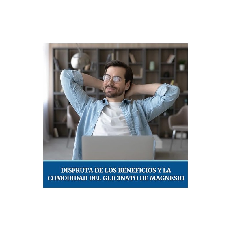 Glicinato Magnesio 500 Alta Absorción Vegano 120 Cápsulas Mejora Sueño