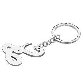 DALANE Stainless Steel Snake Keyring Car Key Ring Animals Jewellery for Women Girls Gifts Bag Decor, Silver Plated A