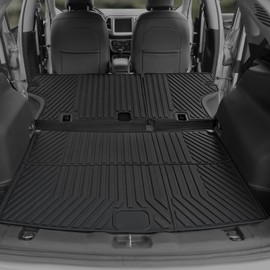 Cargo Mat for 2017-2025 Jeep Compass Accessories(New Body Style 2nd Generation),Full Coverage All Weather TPE Protector Cargo Mat with Backrest Mat Trunk Mat Cargo Liner for Jeep Compass Accessories