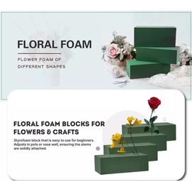 Altai Republic Floral Foam Blocks 2PCS - 8.75”Lx 3.75”Wx 2.75”H Easy to Use Flower Foam Blocks for Wedding, Birthdays, and DIY Crafts - Long-Lasting Wet & Dry Artificial Flower Arrangements