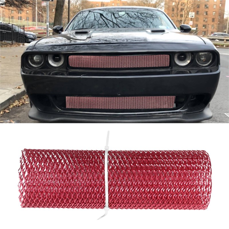 Car Front Center Grid Grille Rhombic Mesh Stable Structure Aluminum