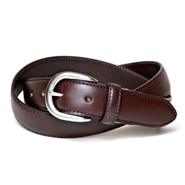 Keith Men's Belt, Bridle Leather, Genuine Leather, Dark Brown, Business, Casual, 1.2 inches (30 mm), Adjustable Size, Made in Japan, dark brown