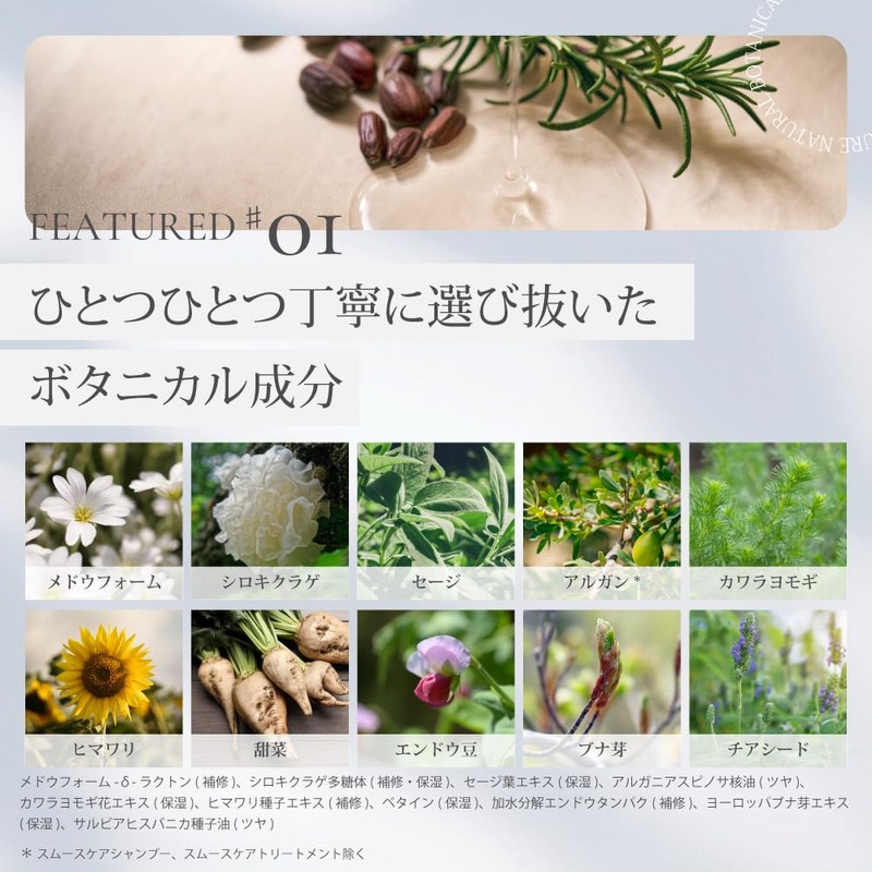 Pure Natural Botanical Smooth Care Shampoo & Moist Rich Treatment