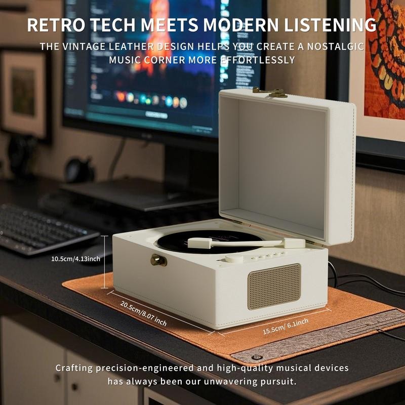 Yintiny Desktop Bluetooth 5.0 CD Player with Speaker, Portable CD