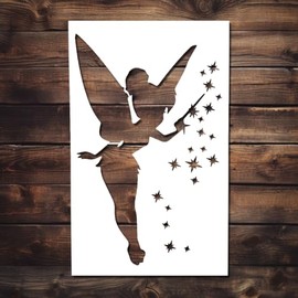 Fairy Stencil - Reusable Fairies Stencils for Painting on Wood, Glass, Wall, Rock, Walls, Canvas, Glassware, Airbrushing, Spray Painting (7 x 11)