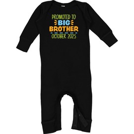 inktastic Promoted To Big Brother October 2025 Baby Romper Coveralls Newborn Black 460ca