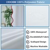 youngseahome White Fabric with Red Scalloped Border Shower Curtain,Boho Chic