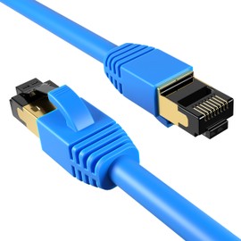 Cables Direct Online Cat8 Blue 3FT SFTP Ethernet Patch Cable 40Gbps 2000Mhz Connection 26AWG Shielded Copper RJ45 Connectors for Modems, Routers, Networks