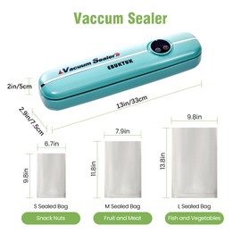 EBUKTUK | Vacuum Sealer Machine, Portable Vacuum Sealer, One Click Automatic Food Sealer, Ideal for Kitchen RV Camping (50, Small bags)