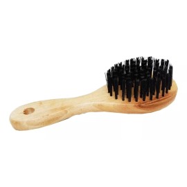 Cepillo Ovalado De Madera Cerdas De Nylon Para Barbería