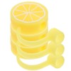 Healifty 3-Pack Silicone Straw Caps Soft Glue Plug Reusable Lemon