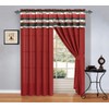 Grand Linen 12 - Piece Burgundy Red Black White Floral
