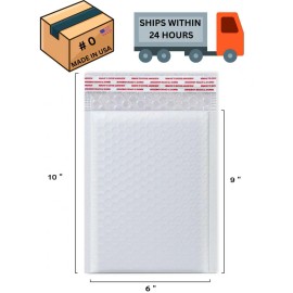 gooddeal 50PCS #0 Poly Bubble Mailers Shipping Mailing Bags Padded Envelopes 6x10