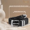 JASGOOD Men's Braided Leather Belt, Braided Woven Belt for Men
