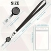 2 Pack Lanyard with Clear ID Card Holder and Retractable