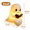 Ghost Reading Night Light for Halloween Decor – Cute Resin