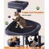 AMHANCIBLE Large Cat Tree, 83 Inch Multi-Level Tall Tower for