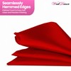 WedDecor Solid Deep Red Satin Pocket Square for Men –