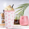 SiliFine 3 Pack Reusable Coquette Bow Sleeves for Iced Coffee