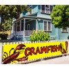 TUTA Large Yellow Crawfish Party Sign Banner - 9.8 x