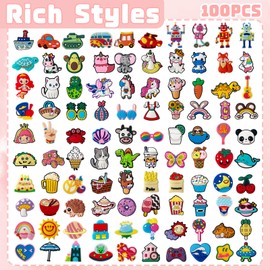 Zddaoole 100 Pcs Cute Pencil Topper Decoration,Bulk Random Pencil Topper Accessories,Different Pencil Clips Decorations for Pupil/Junior Students Gifts,Awards,Prize