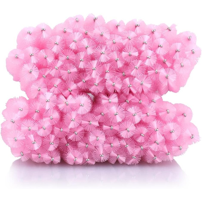 50 varitas de cristal desechables para pestañas y cejas, brocha