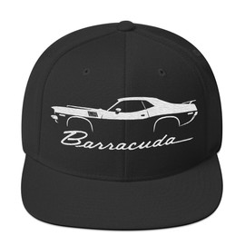 1971 Barracuda Snapback hat for Muscle Car Enthusiasts American Classic Cars 71 Cuda Cap Black