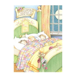 Meggan's Warehouse Mary Engelbreit Christmas Card 9 Pack, Visions of Sugarplums, Sweetest Dreams Come True (5 Inches x 7 Inches, White Envelopes, 9-1)