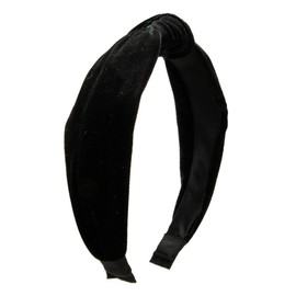 Alpenflüstern Costume Velvet Headband Knot - Women's Hair Accessories Headband Non-Slip for Dirndl (Black) ADV153