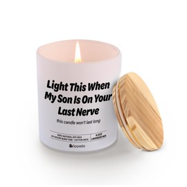 Light This When My Son is On Your Last Nerve Daughter in Law Gifts from Mother-in-Law Father-in-Law Future Daughter-in-Law Sons Girlfriend Scented Jar Candles Lavender Sage Soy Wax Candles 9.5 oz