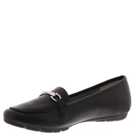 CLIFFS BY WHITE MOUNTAIN Women's Glowing Loafer Flat, Black/Smooth, 8 M